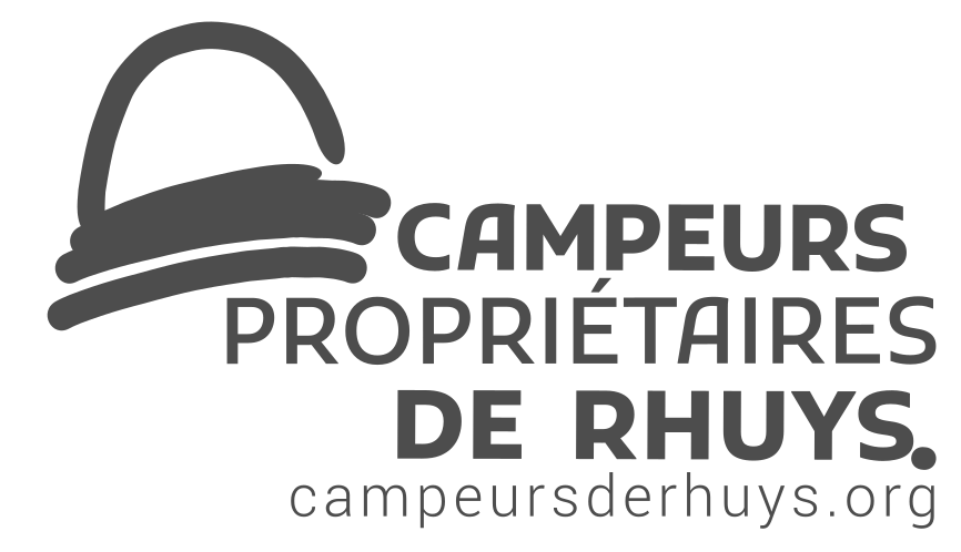 Logo monochrome sur fond coloré - Campeurs de Rhuys Logo monochrome sur fond coloré - Campeurs de Rhuys