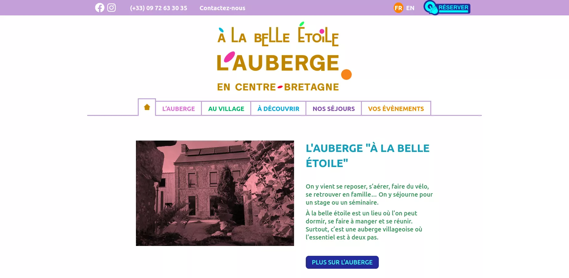 alabelleetoile.eu - extrait de la page d'accueil