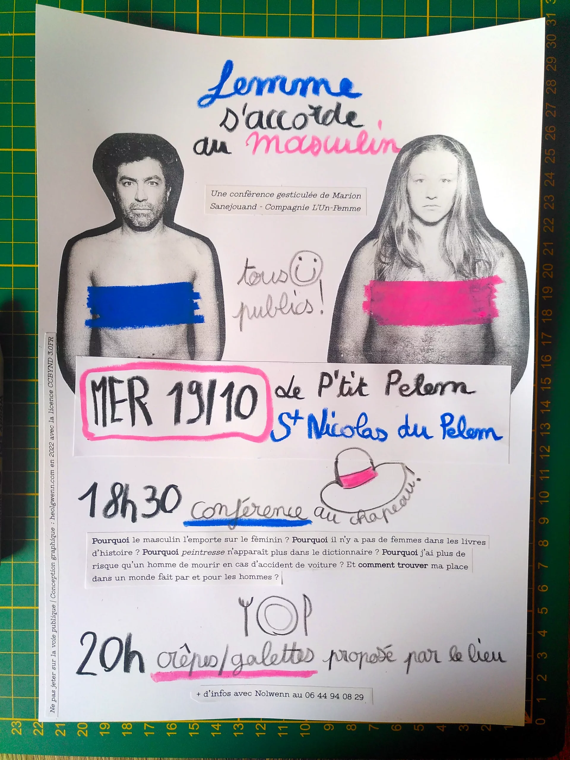 Affiche 19/10 - Conférence gesticulée "Femme s'accorde au masculin"