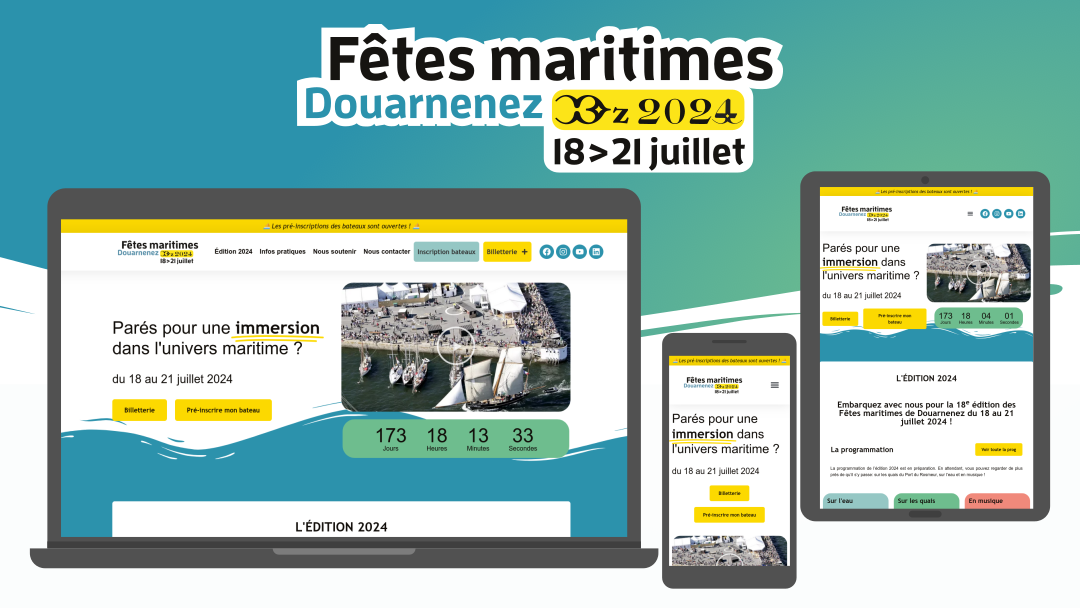 Site internet évènement culturel maritime Fêtes maritimes de Douarnenez