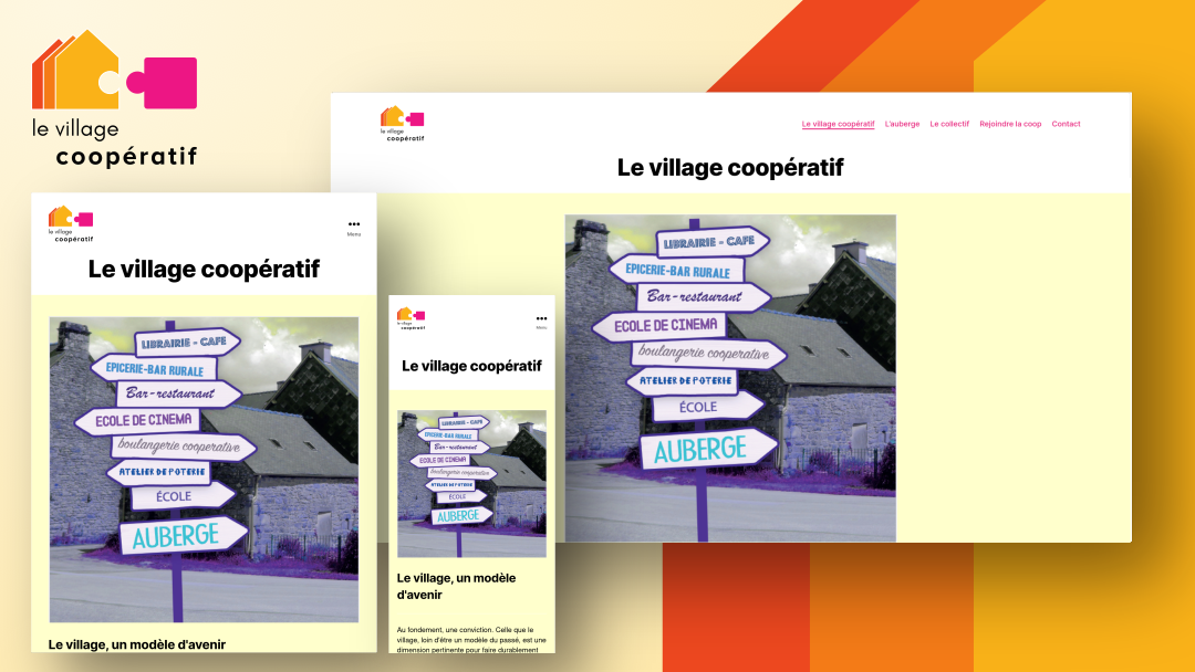 Site internet vitrine entreprise pour SCIC Le Village Coopératif
