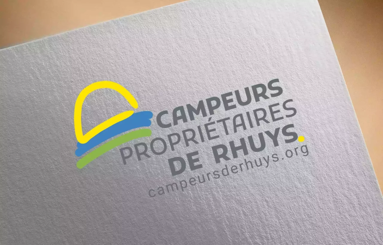 Mise en situation du logotype - Campeurs de Rhuys