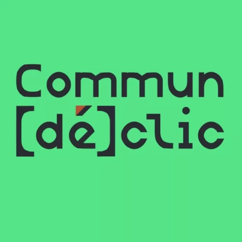 Logo sur fond vert - Commun [dé]clic