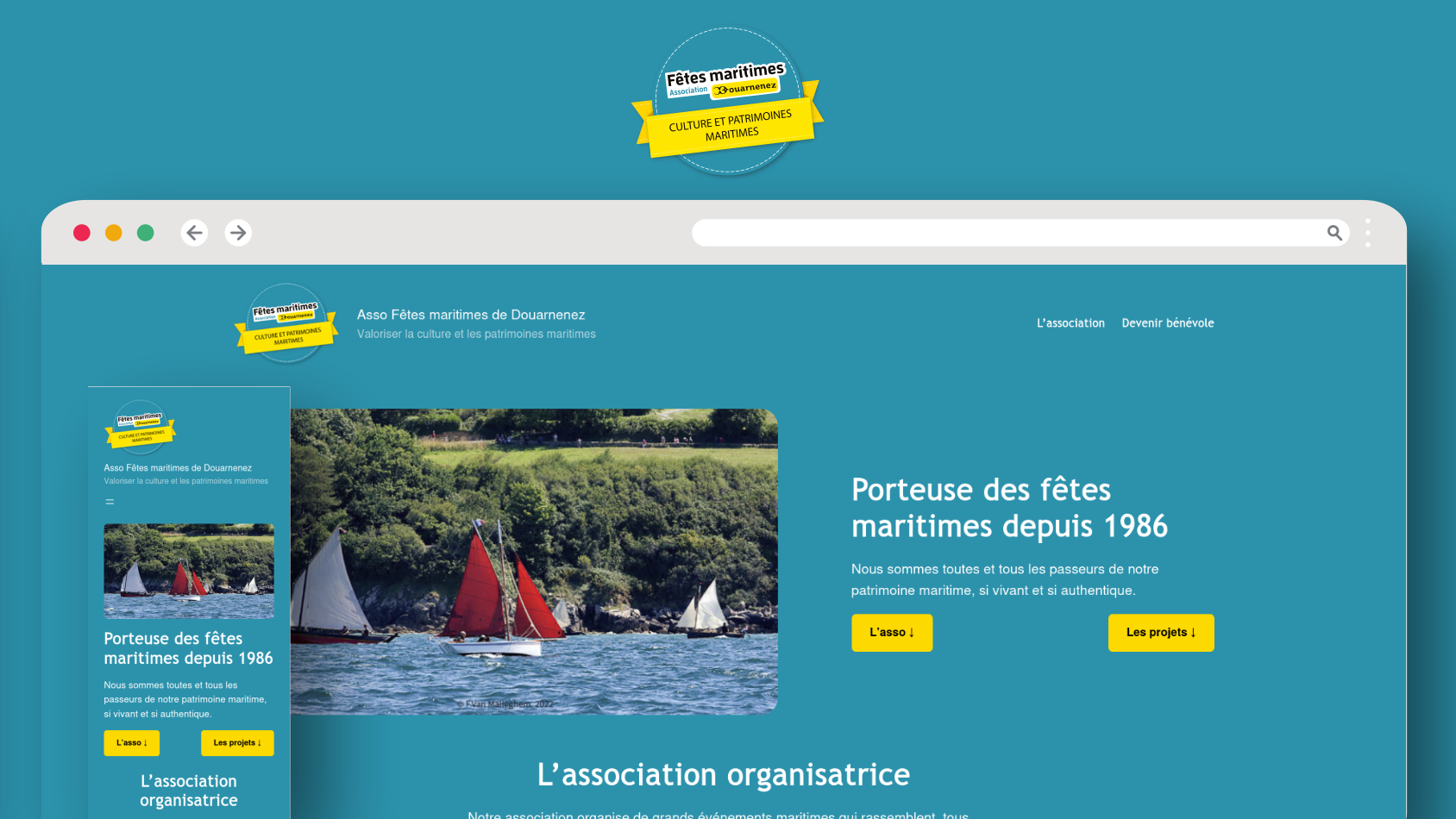 Site internet pour association Fêtes maritimes de Douarnenez