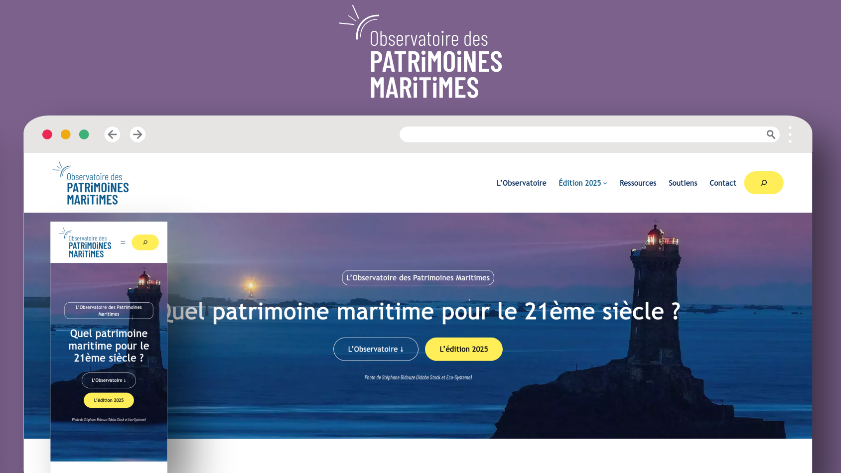 Site internet vitrine évènement maritime pour association des fêtes maritimes de Douarnenez